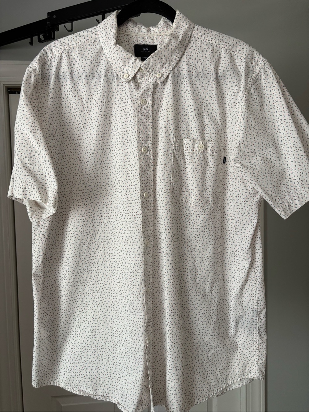 Obey Men’s White Short-Sleeve Button-Down